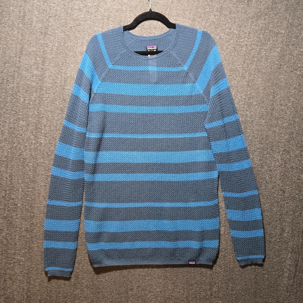 Patagonia Capilene‎ Air Crew Sweater Men's Size XL Striped Blue